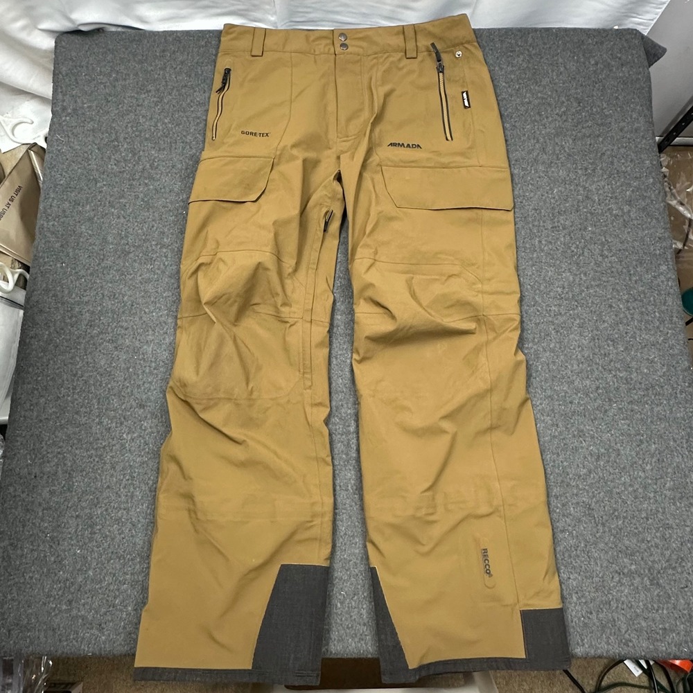 Armada Gore-Tex Recco Ski Snowboard Pants Mens Large Tan Khaki RN128660